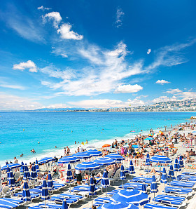 海滩度假村，很好，法国的视图