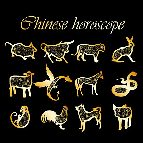 金色中国星座图片