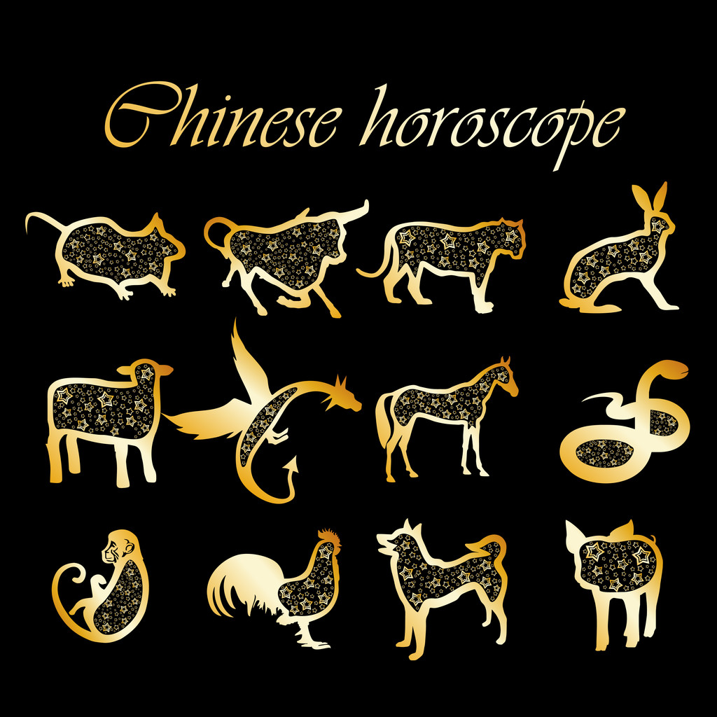 金色中国星座图片