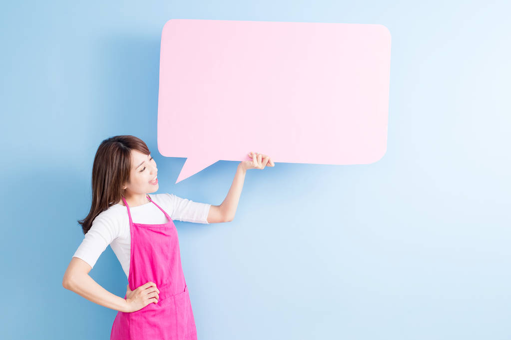 家庭主妇与讲话泡泡图片 家庭主妇与讲话泡泡图片