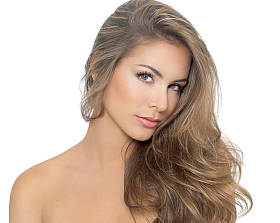 美丽的深金色的头发