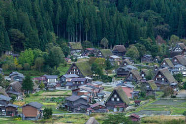 日本村白川乡图片