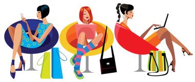 年轻妇女在椅子上休息