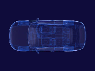 黑 background.3d 呈現(xiàn)藍(lán)色 x 射線車(chē)