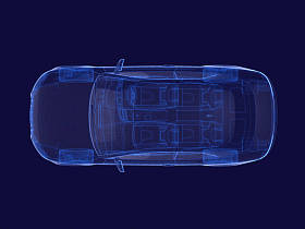 黑 background.3d 呈现蓝色 x 射线车