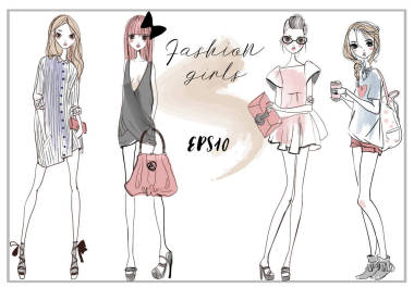 可爱的时尚女孩图片