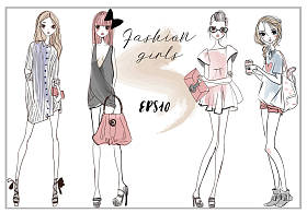 可爱的时尚女孩图片