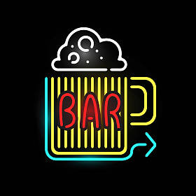 光霓虹灯栏标签矢量图.图片