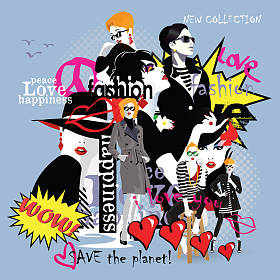 群像的时尚女性图片