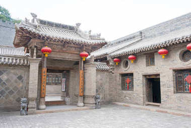 山西中國-2015 年 8 月 29 日︰ Dayuan(Folk Museum) 谷城。山西省臨汾市著名的歷史古跡