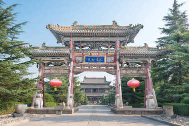 山西，中国-2015 年 8 月 29 日︰ 姚庙。山西省临汾市著名的历史古迹