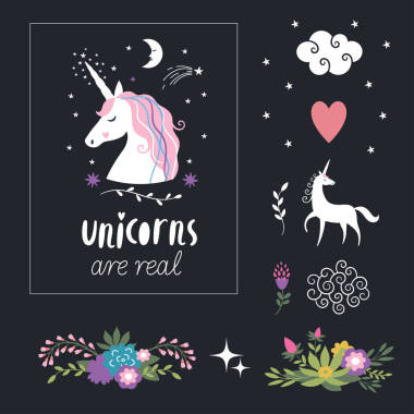 獨(dú)角獸的童話故事背景圖片