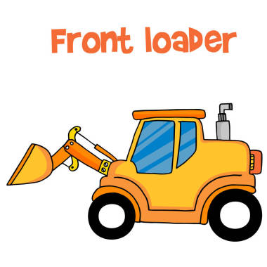 黃色的前端裝載機的矢量