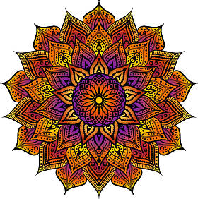 曼荼罗几何圆形装饰，部落民族阿拉伯文印度图案，八、 尖、 圆、 抽象、 花纹。手画装饰矢量设计元素