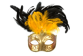 孤立在白色背景上的面具图片