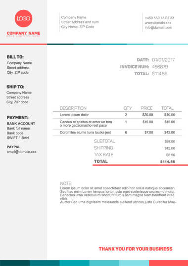 極簡(jiǎn)主義的發(fā)票模板