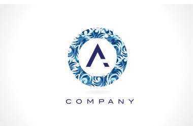 字母 A 藍(lán)色圖案標(biāo)志設(shè)計(jì)