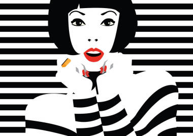 波普艺术风格的时尚女人