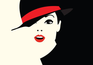 波普艺术风格的时尚女人