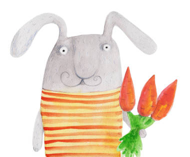 可愛(ài)的手繪小兔子照片