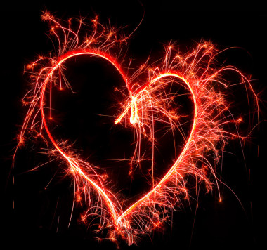 煙火熱的心，圣瓦倫丁卡圖片