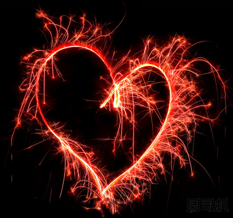 煙火熱的心，圣瓦倫丁卡圖片