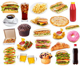 设置与快餐食品的产