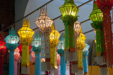 美麗的泰式風(fēng)格燈籠泰國(guó).圖片