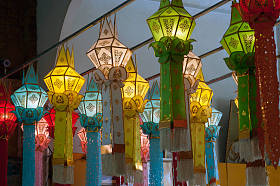 美丽的泰式风格灯笼泰国.图片