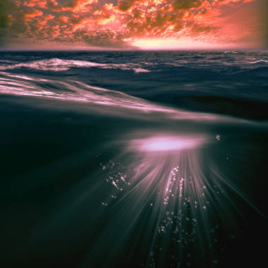 景觀用水的波浪