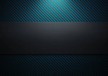 碳纖維紋理與波蘭中心上的金屬板