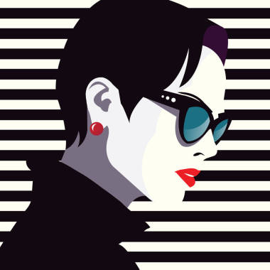 波普藝術(shù)風(fēng)格的時(shí)尚女人.圖片