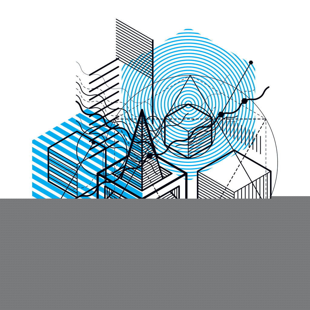 等距网格形状和数字图片 等距网格形状和数字图片