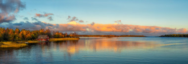 秋天的日落照片