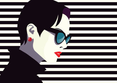 波普藝術(shù)風(fēng)格的時(shí)尚女人