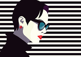 波普艺术风格的时尚女人