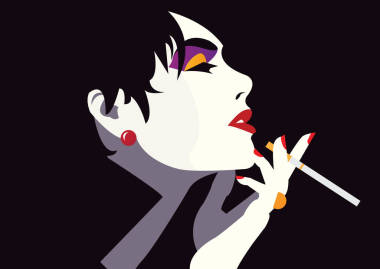 波普艺术风格的时尚女人