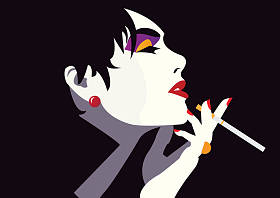 波普艺术风格的时尚女人