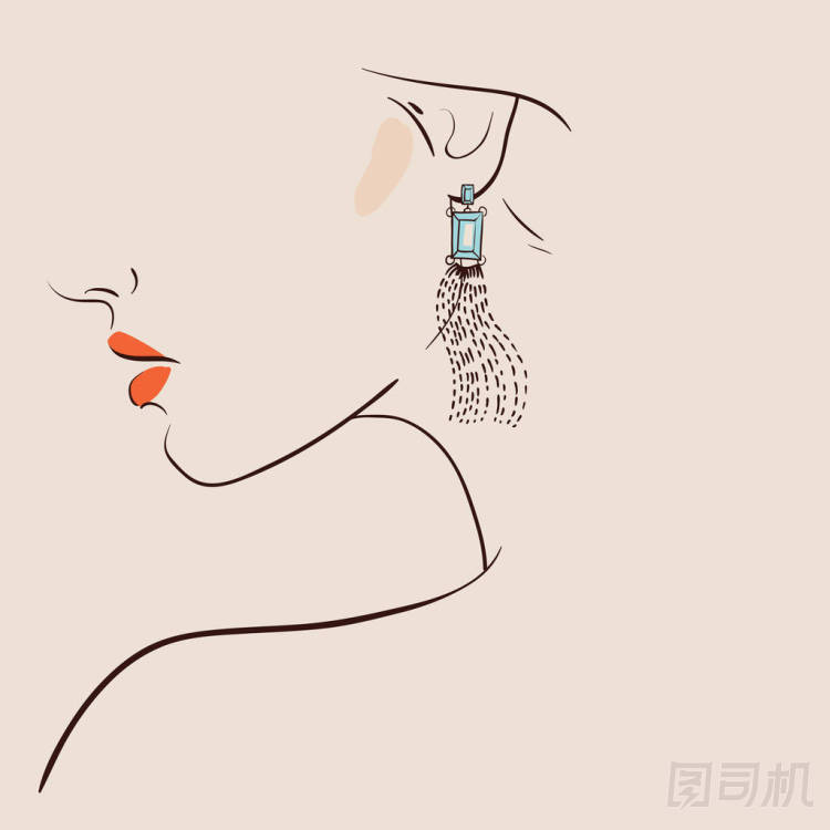 美麗的女人，戴著耳環(huán)