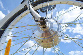 电动自行车的轮子图片