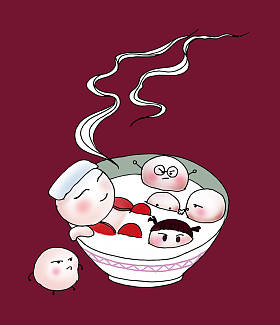 花灯节插画设计