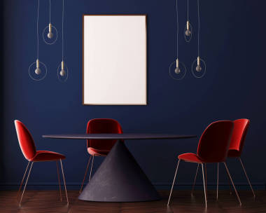 在內(nèi)部的樣機(jī)海報(bào).圖片