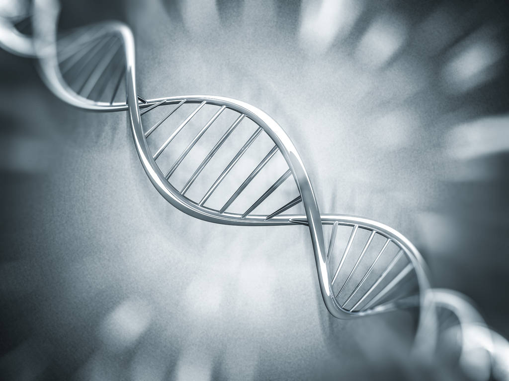 数码插画的 Dna 模型。3d 渲染