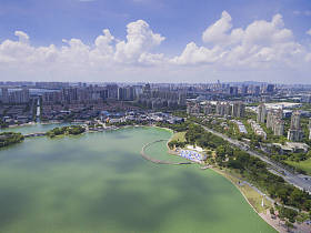 中国苏州城市天际线