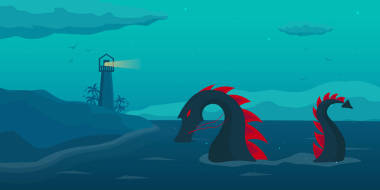 中國傳統(tǒng)的龍。東亞地區(qū)。矢量平面插畫