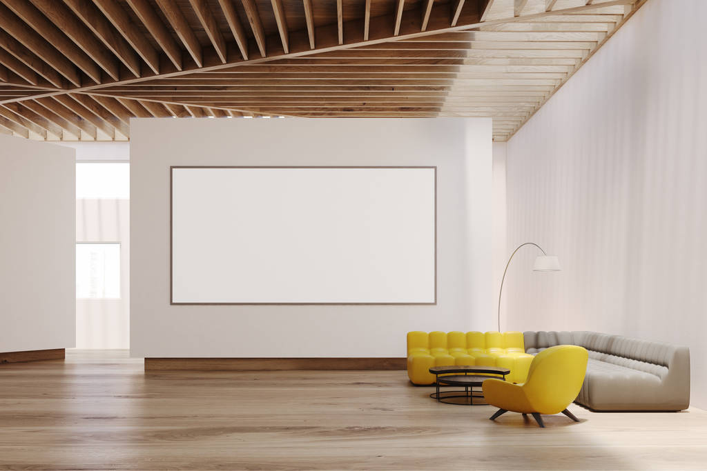 白色的客厅内,白板图片 白色的客厅内,白板图片