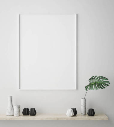 小樣在時(shí)髦室內(nèi)背景、 斯堪的納維亞風(fēng)格、 3d 渲染的海報(bào)幀