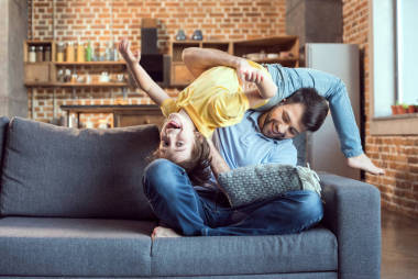 父子倆玩得開心