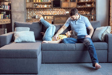 父子倆玩得開心