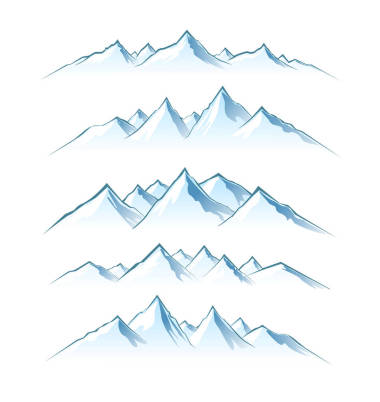 山峰的輪廓圖片